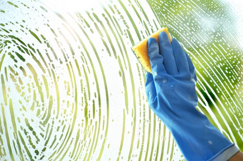 Professional cleaner in Balham preparing a tidy living room