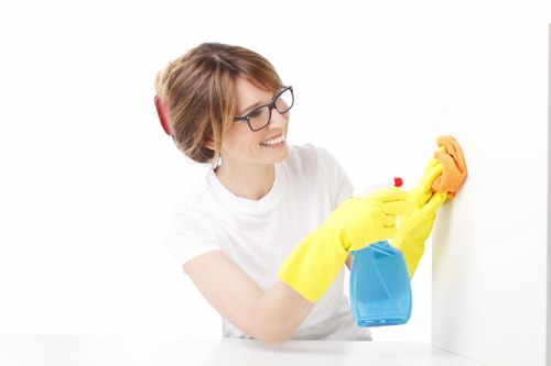 Carpet cleaning team conducting a site risk assessment