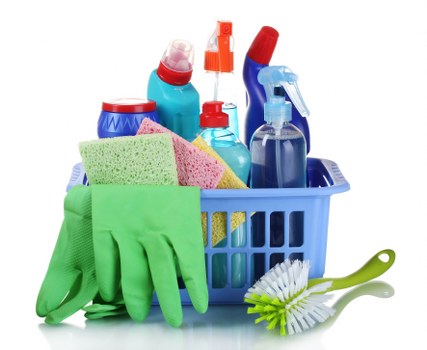 Deep carpet cleaning equipment in use on a living room carpet